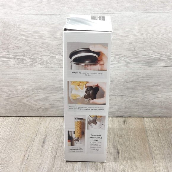 Zevro SmartSpace Wall Mount Single Dry-Food Canister Dispenser w/Measuring Cup - Picture 9 of 10